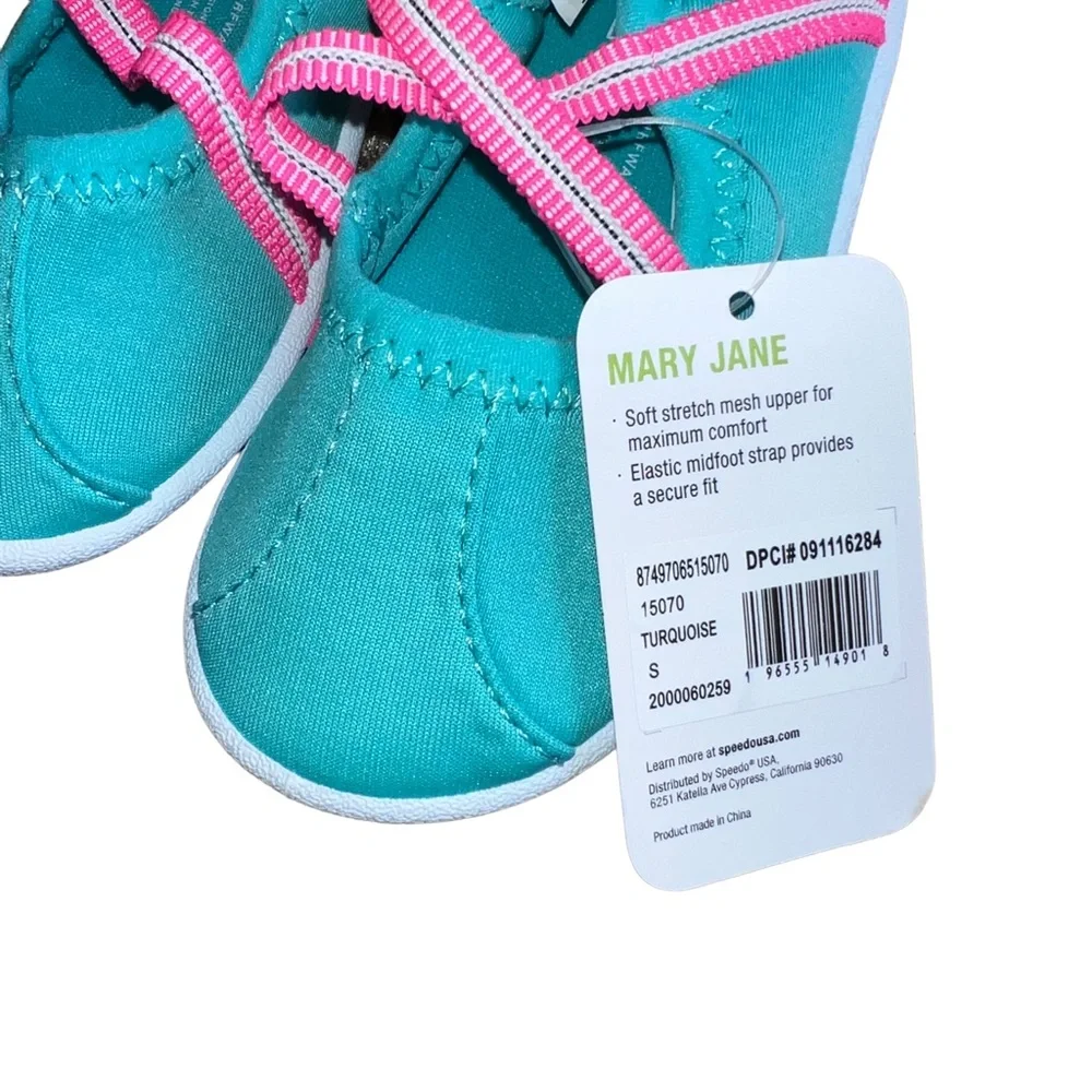 🌟NWT🌟 Speedo Toddler Mary Jane Girls Water Shoes - Turquoise